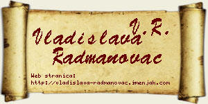 Vladislava Radmanovac vizit kartica